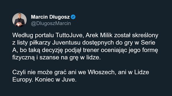 Milik został skreślony z listy piłkarzy Juventusu